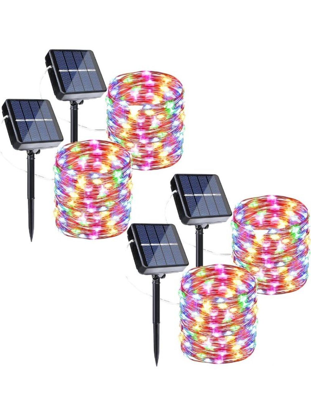 104FT Solar Fairy Lights - 320 LED Multicolor String Lights, Waterproof, 8 Modes